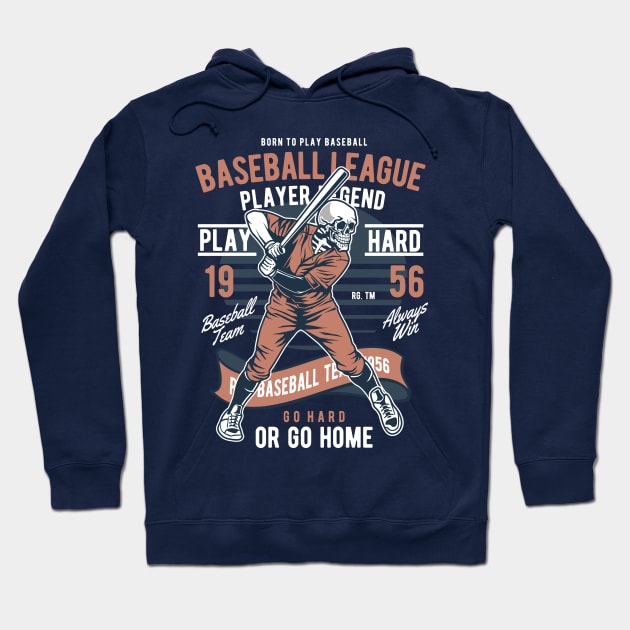 Born to Play Baseball Hoodie by AtuyaStudio